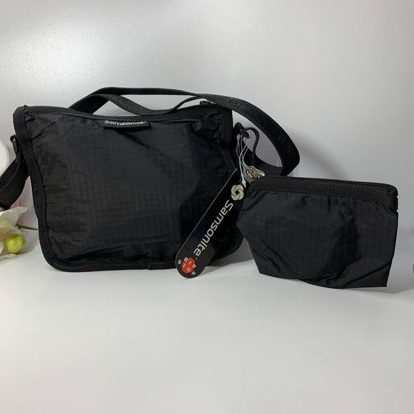 Samsonite Bags New Samsonite Nylon Crossbody Black Small Poshmark